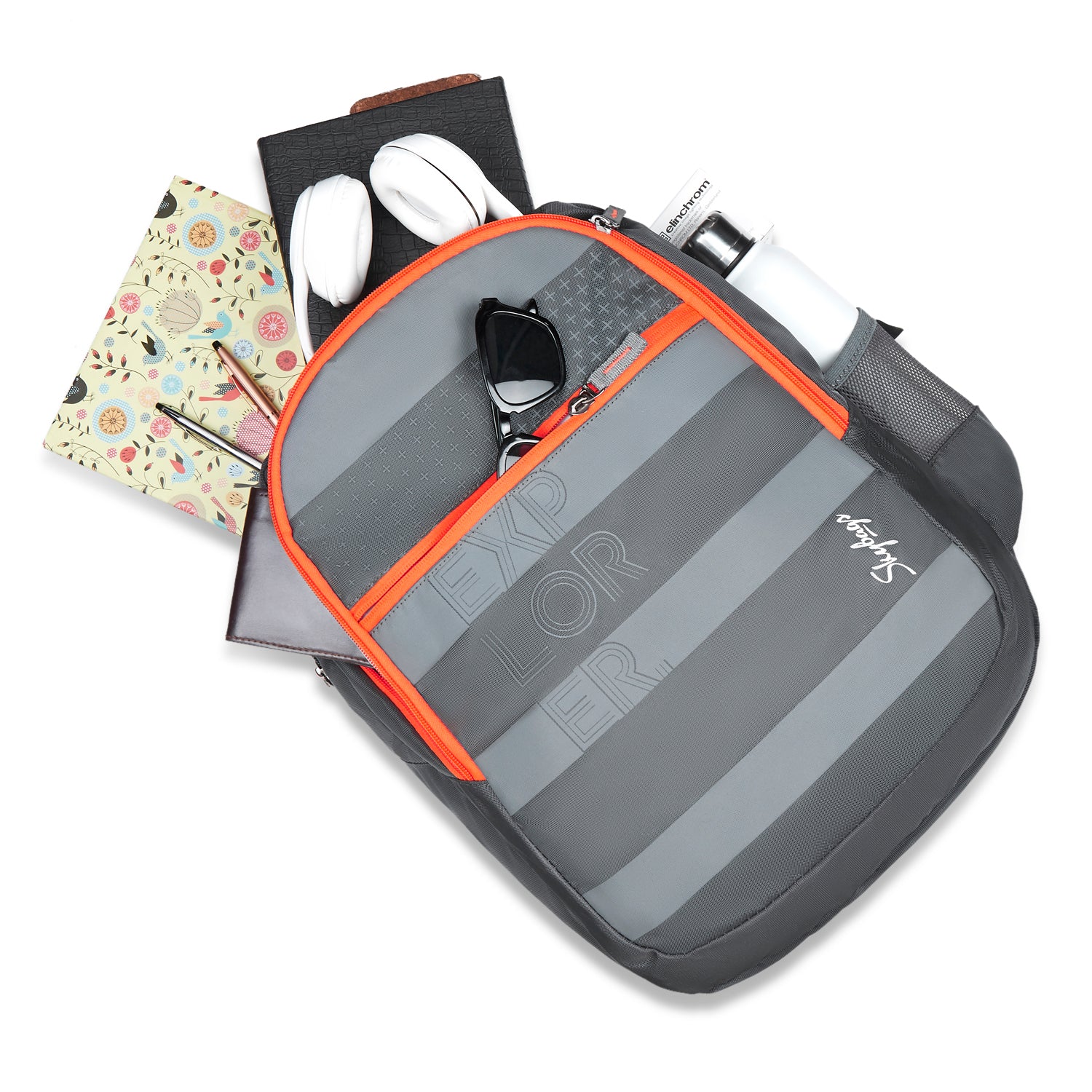 Skybags Teckie Pro Laptop Backpack (E) Grey - Image 8