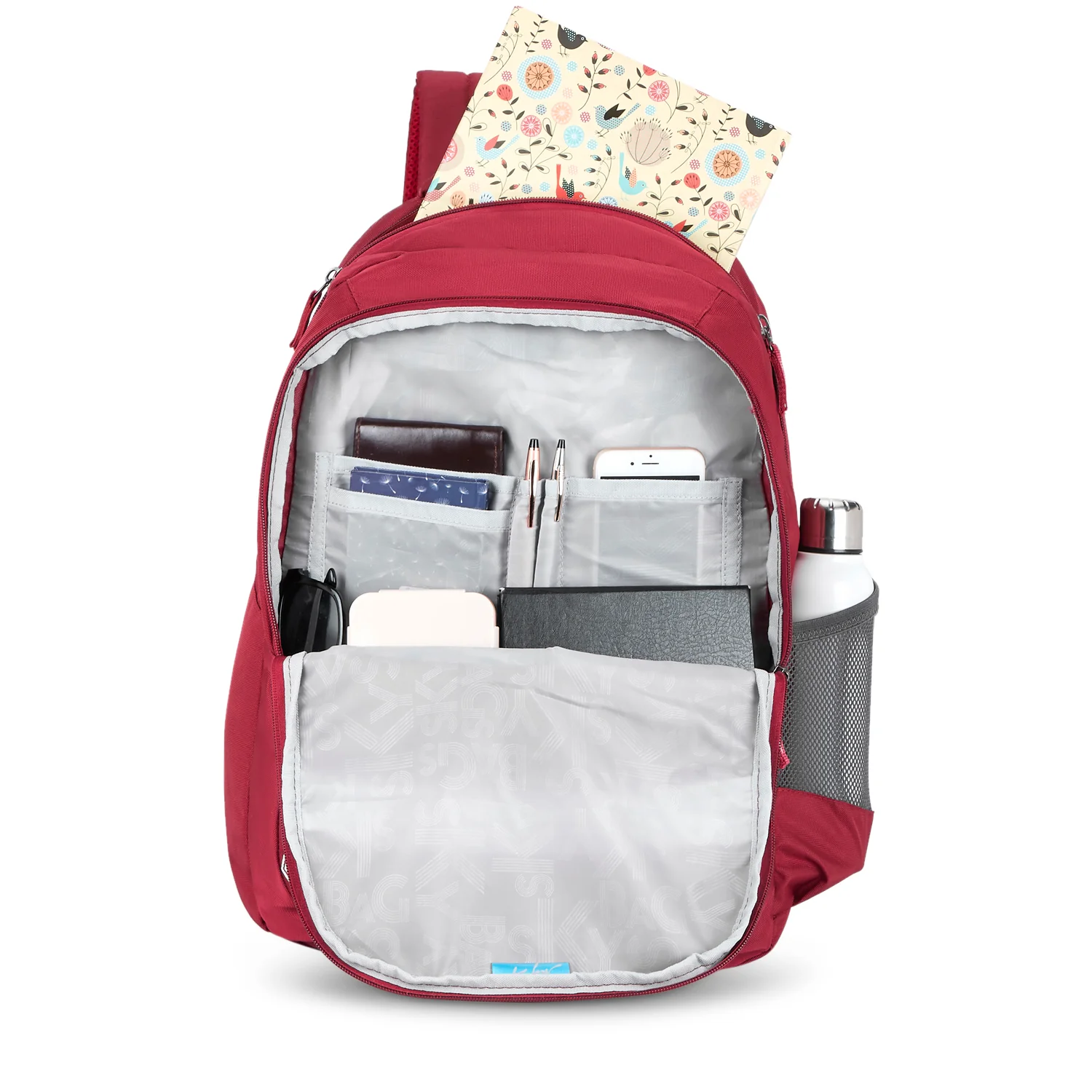 Skybags Teckie Pro Laptop Backpack (E) Red - Image 8