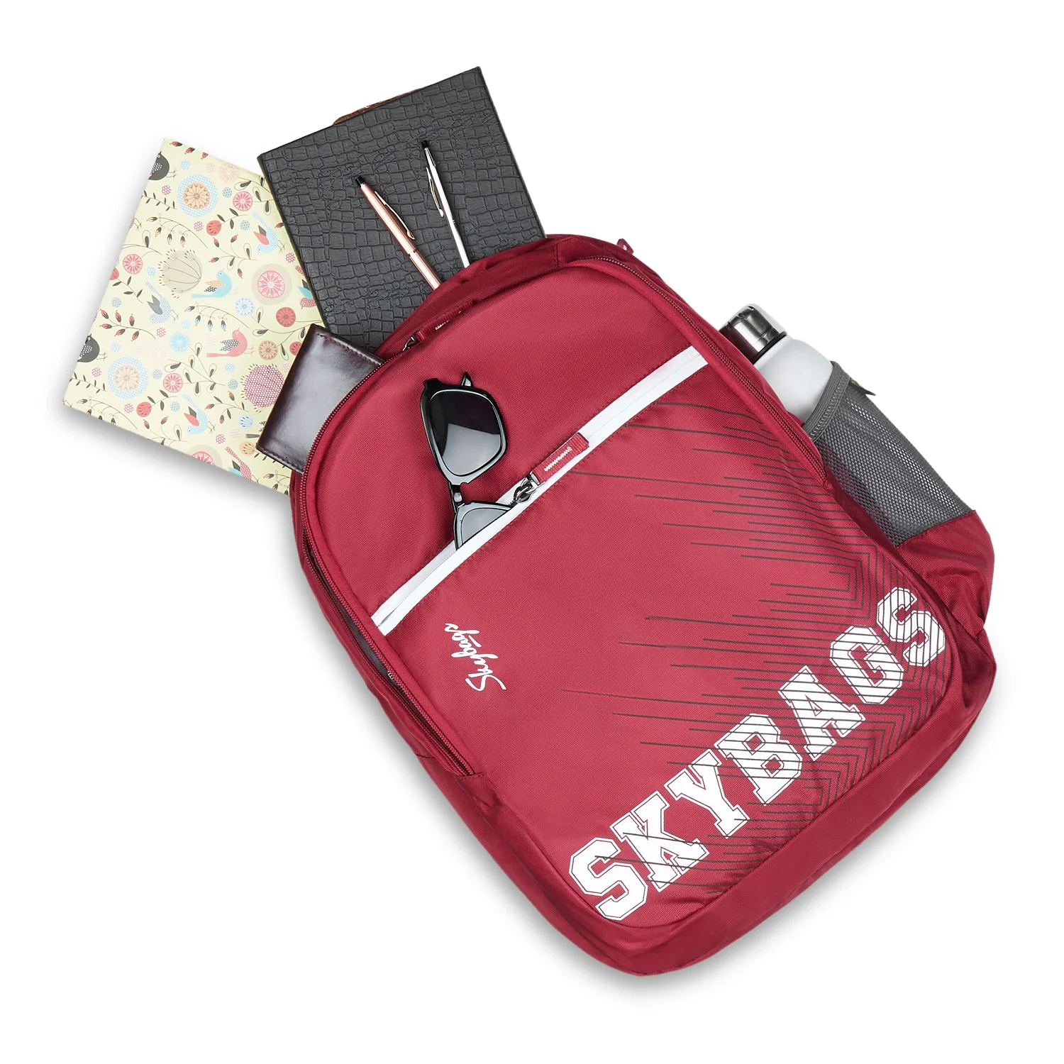 Skybags Teckie Pro Laptop Backpack (E) Red - Image 9