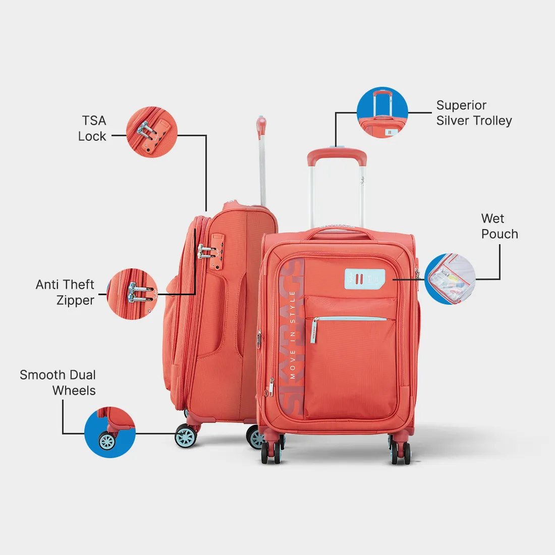 Skybags Vanguard Plus Coral - Image 6