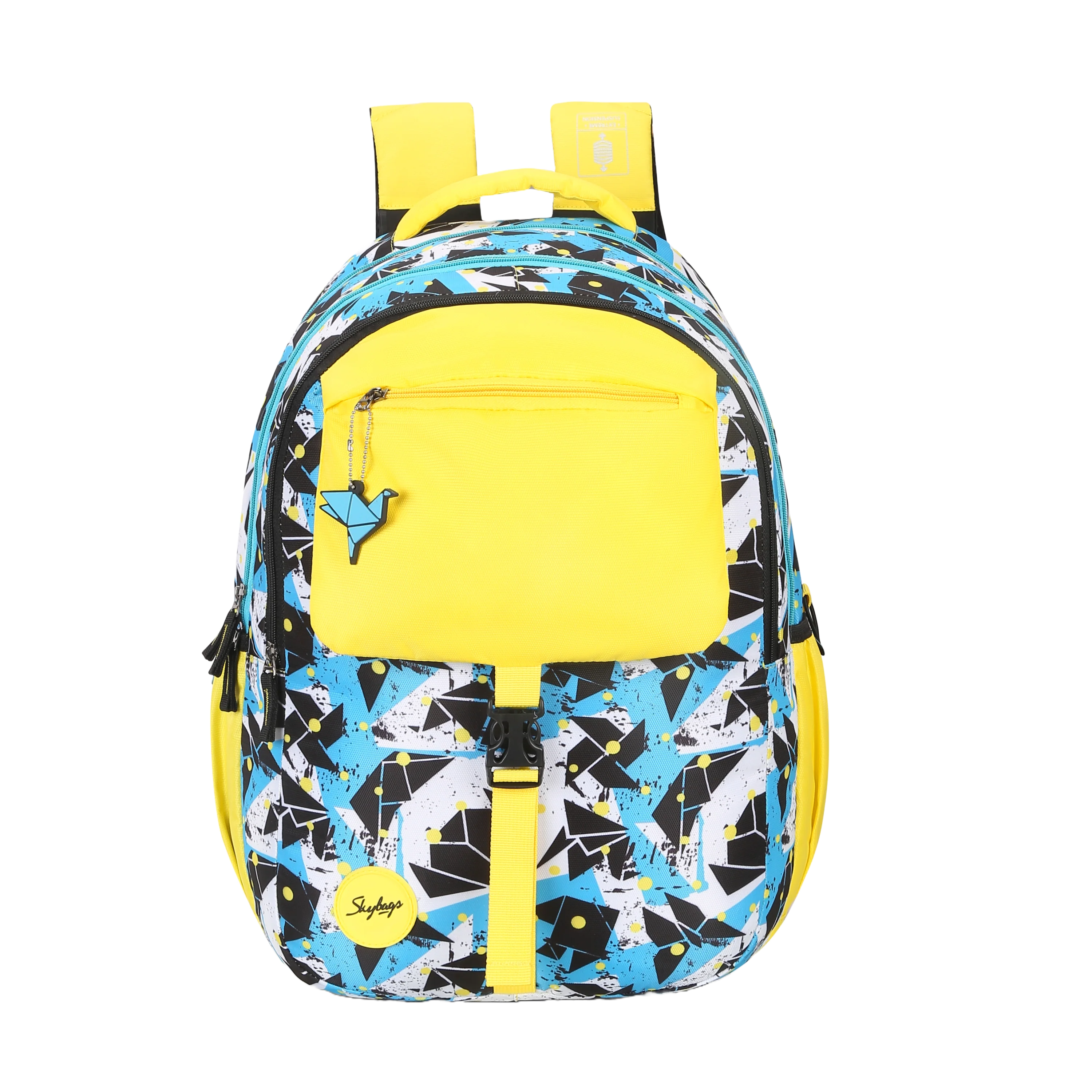 Skybags WOKE PRO 01 SCHOOL BACKPACK YELLOW BLUE
