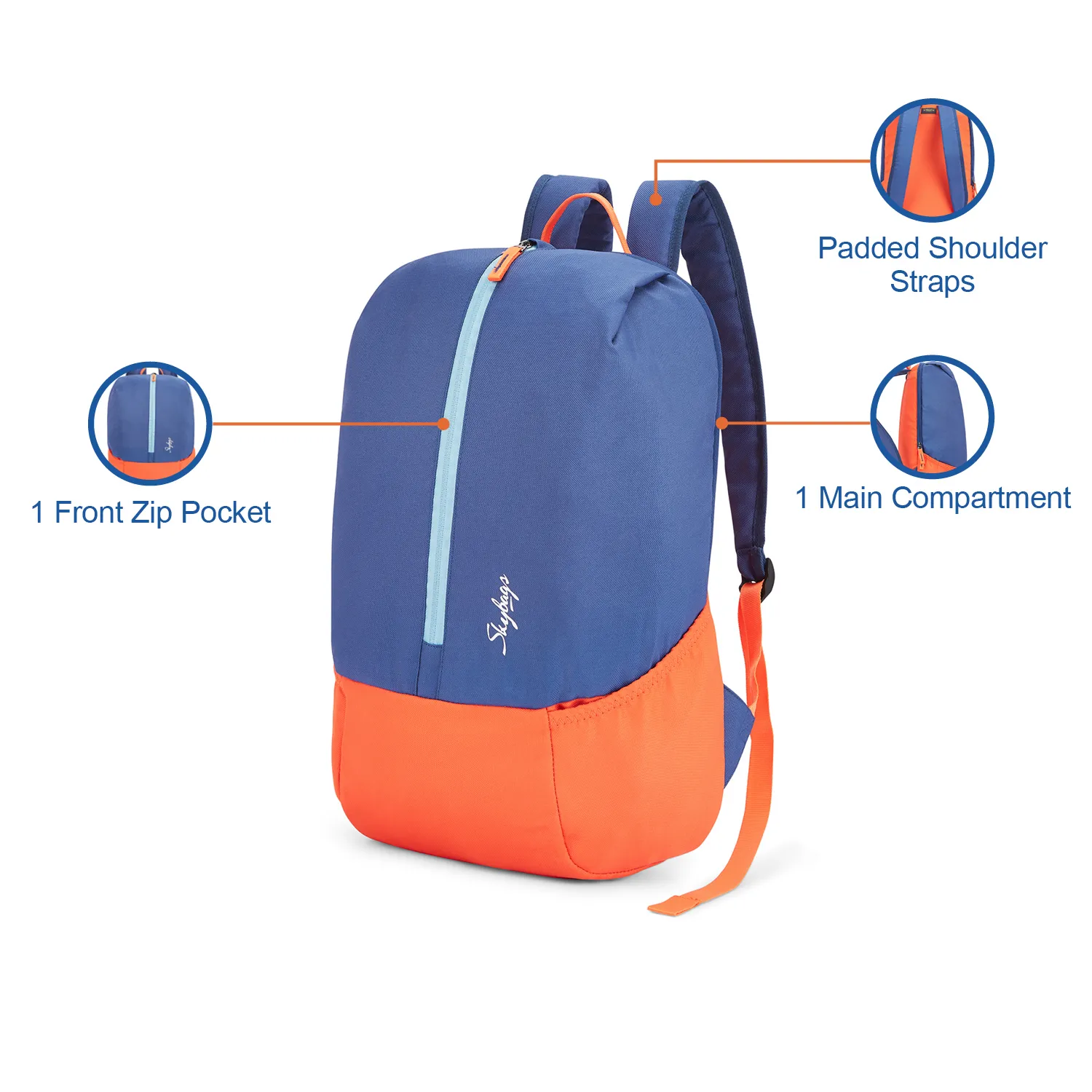 Skybags Zuke  01 Daypack Blue - Image 8