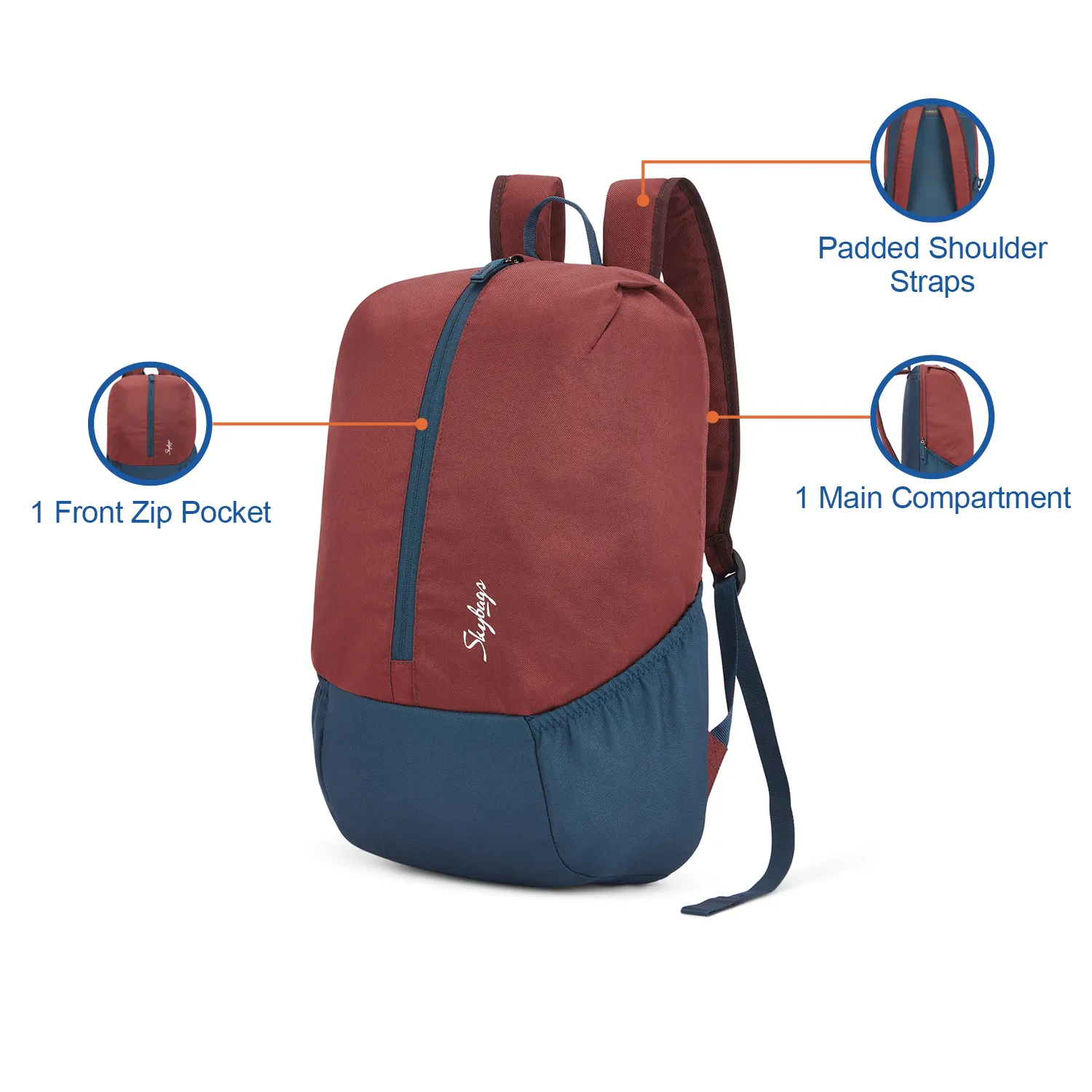 Skybags Zuke 01 Daypack Maroon - Image 9