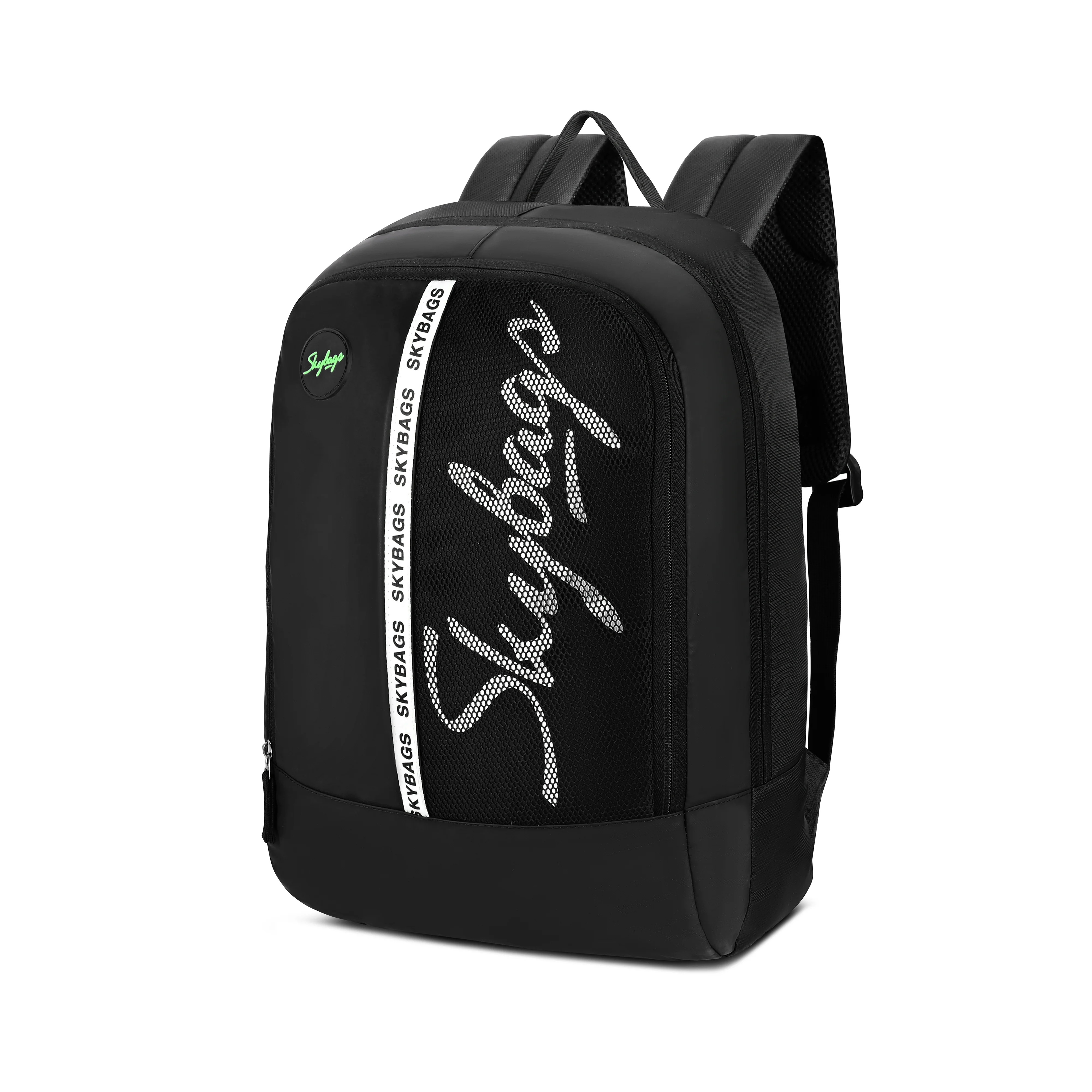 Skybags Tribe V2 Black  Laptop Backpack, Casual Bag , unisex, 26Litres, 2 Compartment, Organiser, Premium TPE Fabric, Light Weight, Backpack for Men Women, 1 Year International Warranty