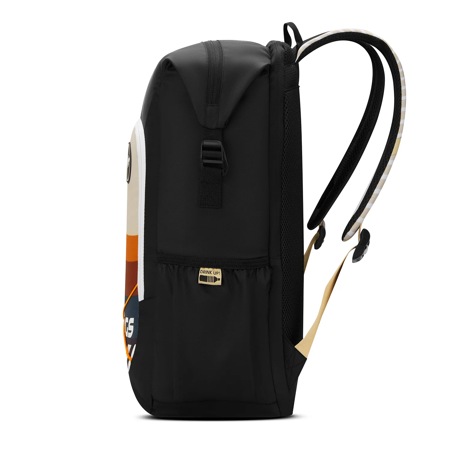 Skybags Yolo Black , Laptop Backpack, unisex, casual bag, Side bottle pocket, organiser, 2 compartment, 35 litres, Light weight bag, backpack for Men Women, 1 Year International Warranty - Image 4