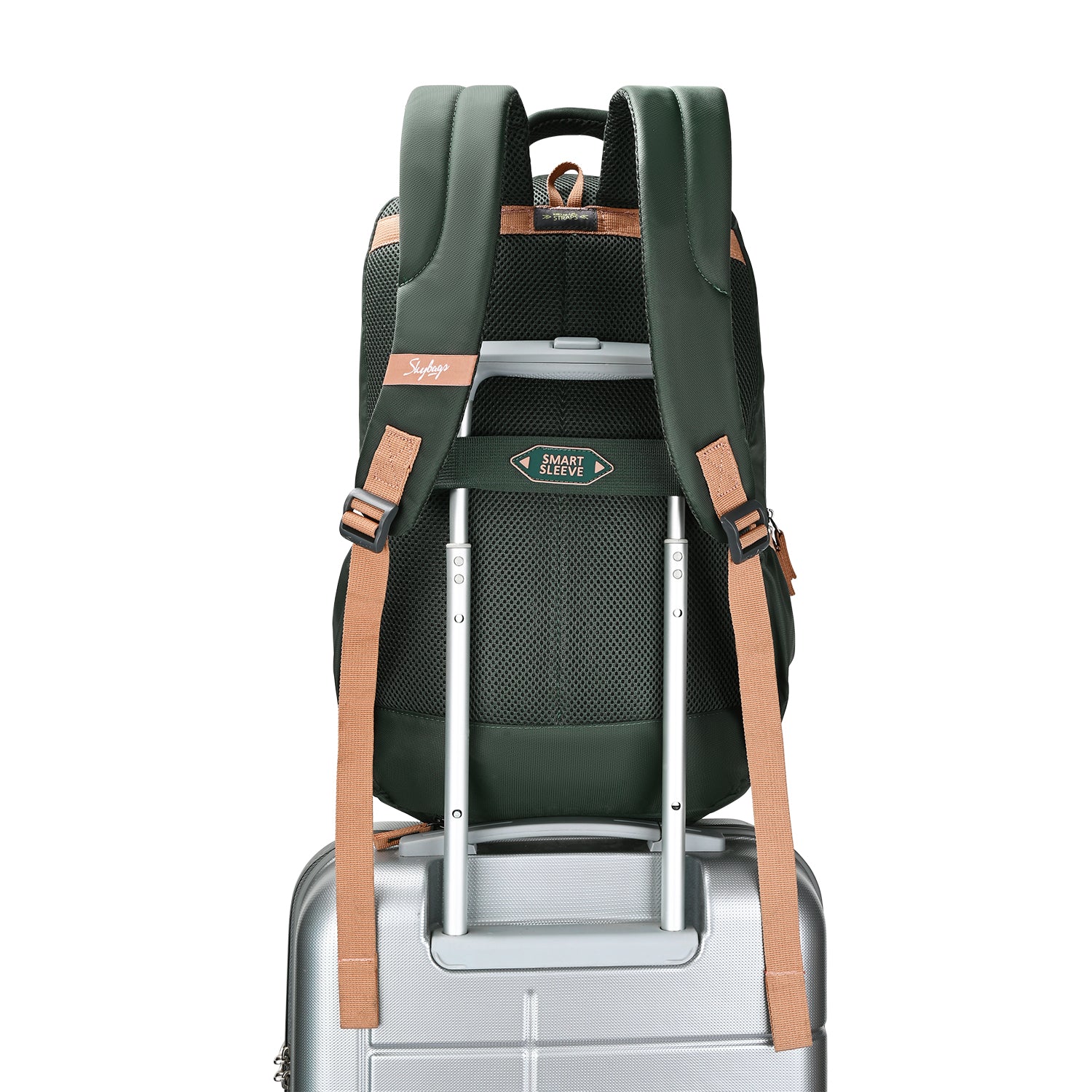 Skybags ZINEX 30L LAPTOP BACKPACK 01 DARK OLIVE - Image 7